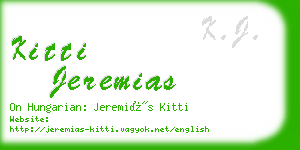 kitti jeremias business card